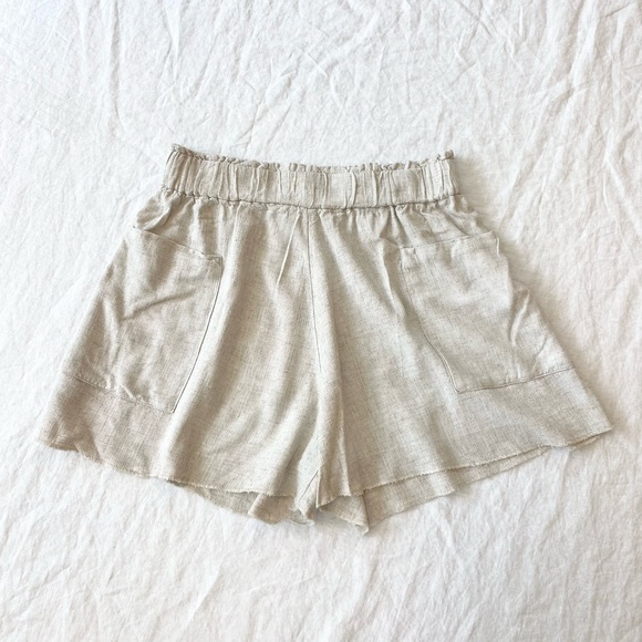H&M Linen Blend High Waist Mom Shorts - Picture 4 of 7